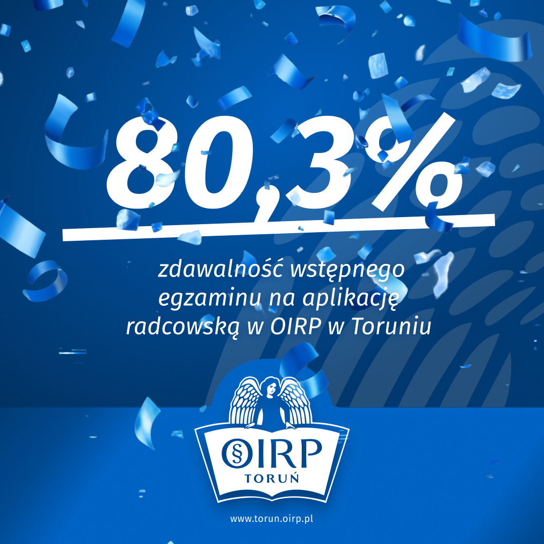Wyniki egzaminu wstępnego na aplikację radcowską – gratulujemy!
