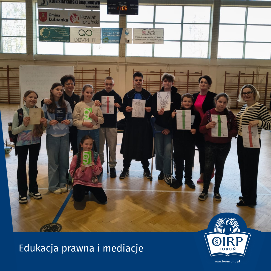 Maraton edukacji prawnej trwa – kolejne szkoły na mapie działań Fundacji OIRP w Toruniu ⚖️