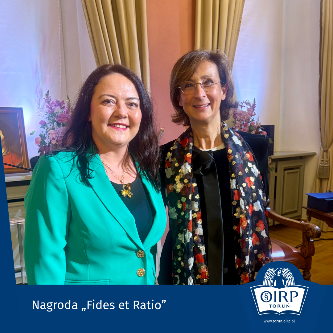 Dziekan OIRP w Toruniu uczestniczyła w uroczystości wręczenia Nagrody Mikołaja Kopernika „Fides et Ratio”