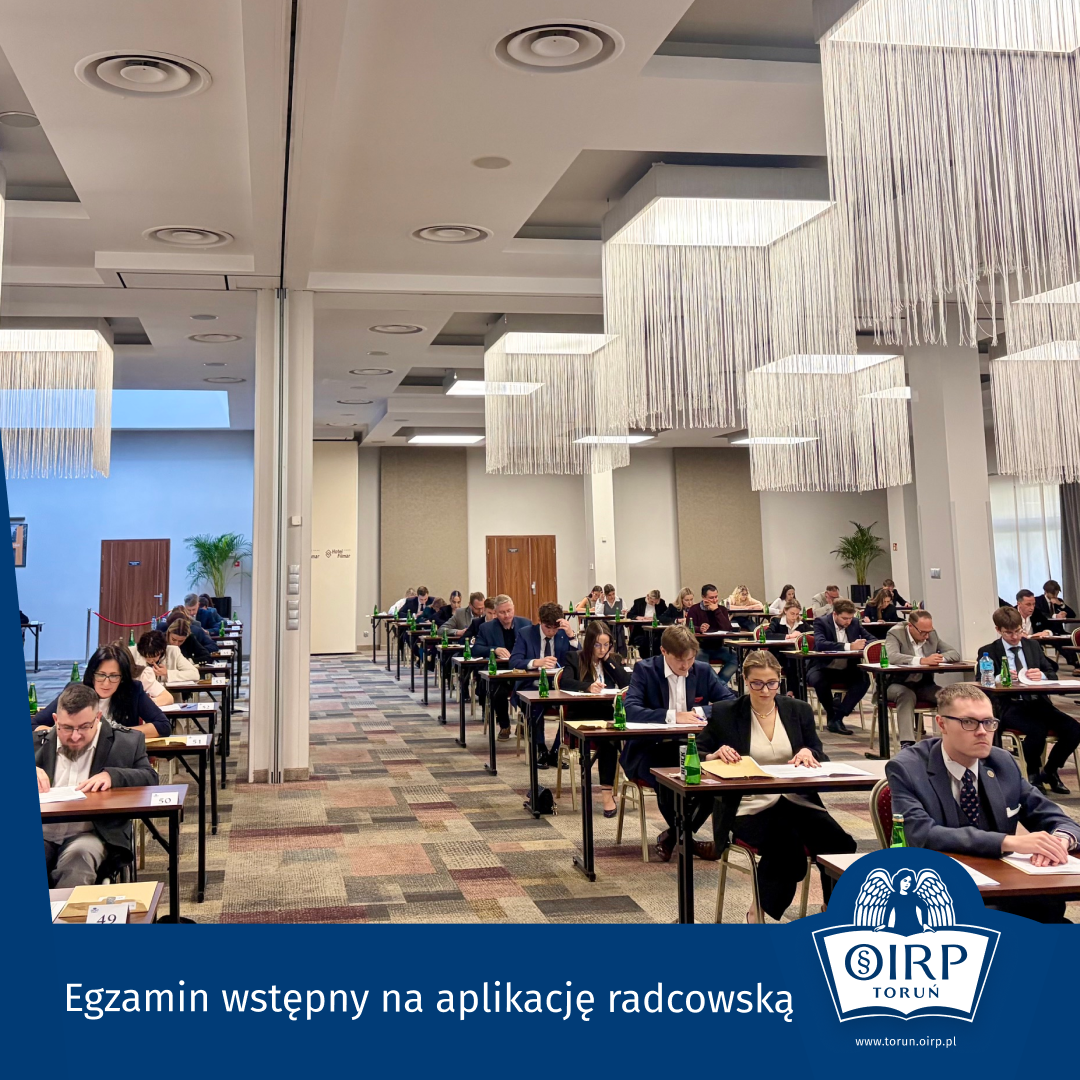 26 września – egzamin wstępny na aplikację radcowską