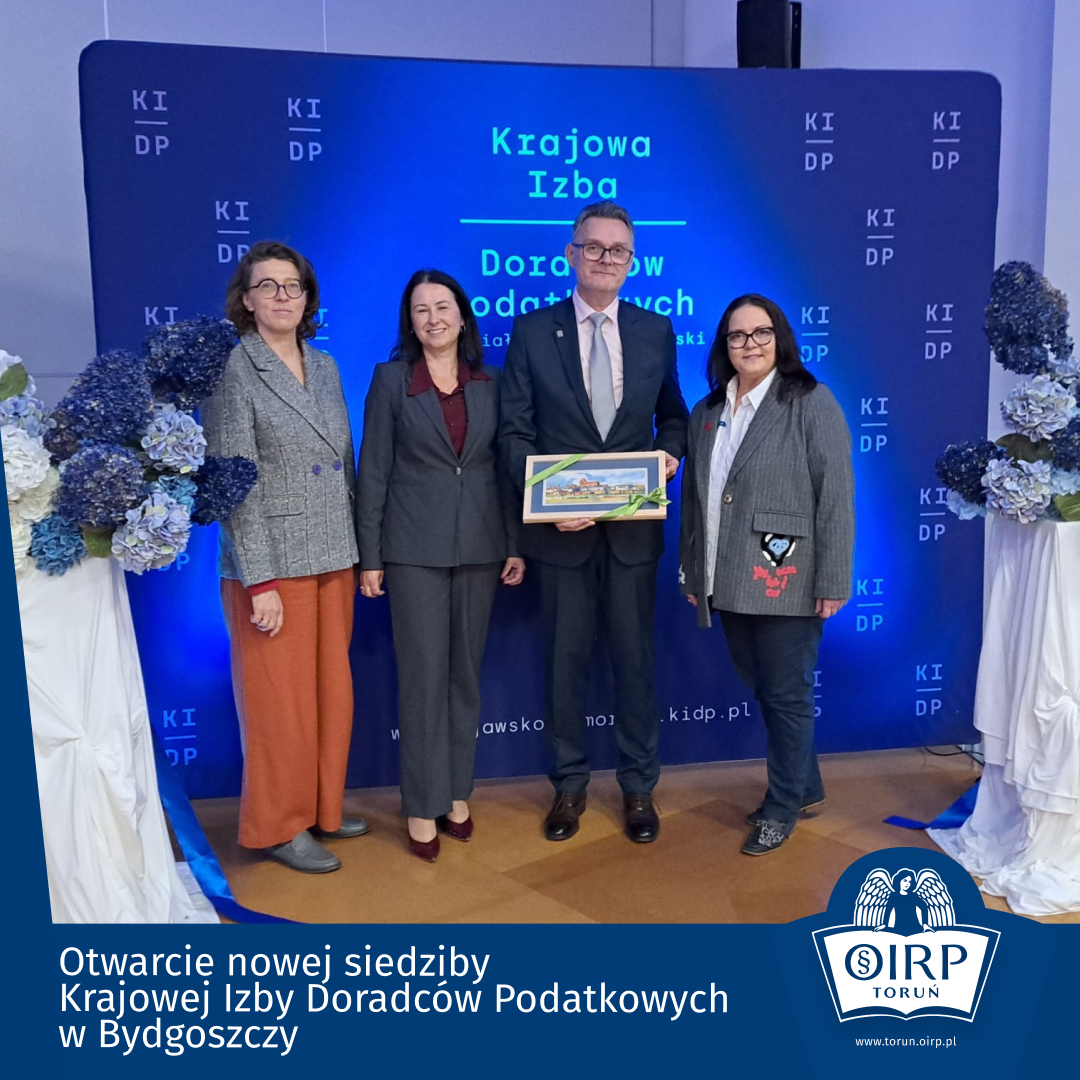 Dziekan OIRP w Toruniu na otwarciu nowej siedziby Krajowej Izby Doradców Podatkowych w Bydgoszczy